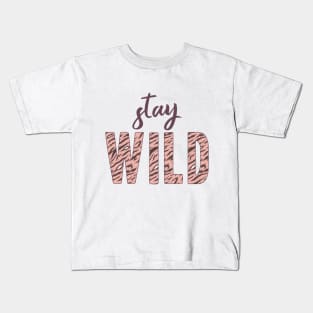 Stay Wild Animal Print Kids T-Shirt